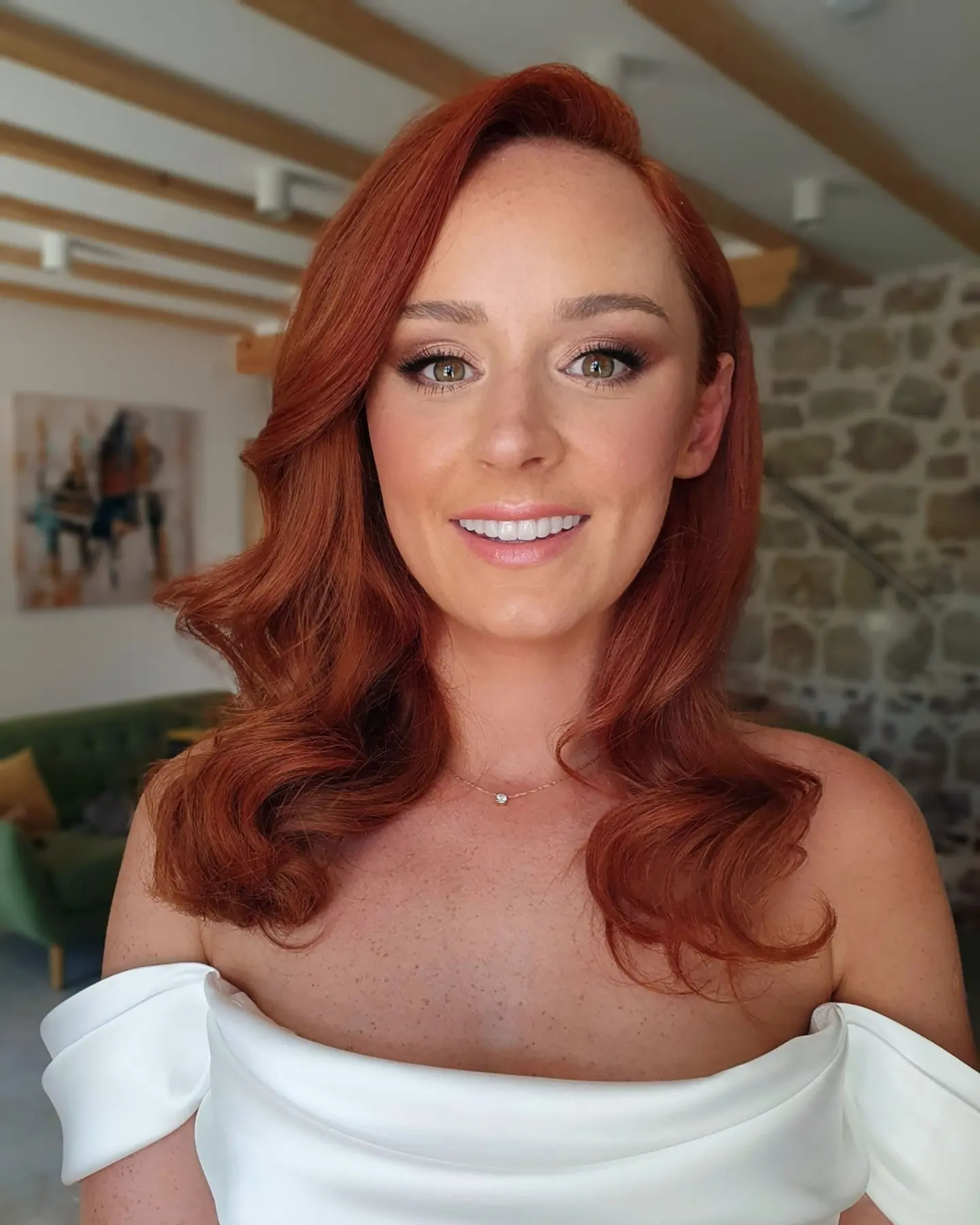 Bride Reviews: Portrait of a bride wearing soft bridal makeup by Katarina Kate Ramic during her destination wedding in Dubrovnik, Croatia.