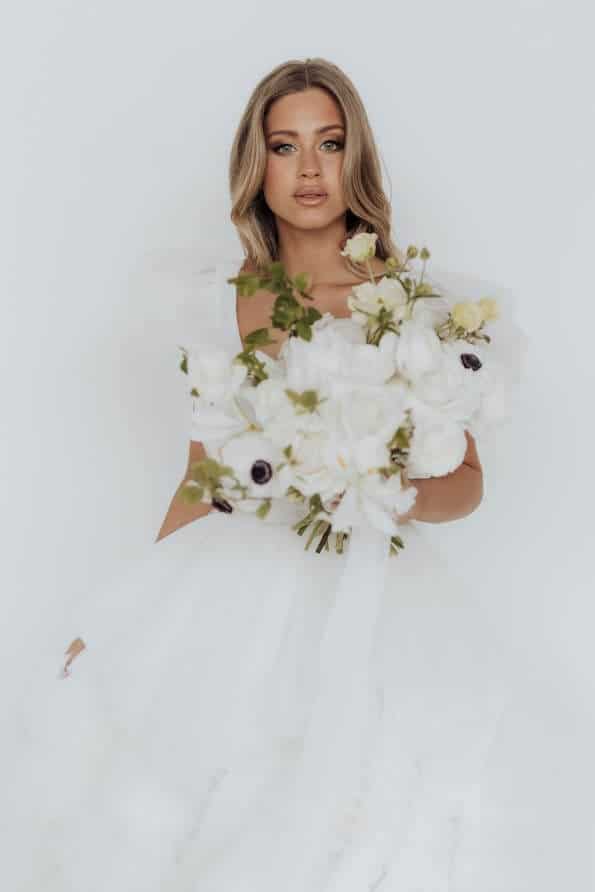Soft glam bridal makeup on Hvar bride with glowing skin and romantic hairstyle, destination wedding Croatia