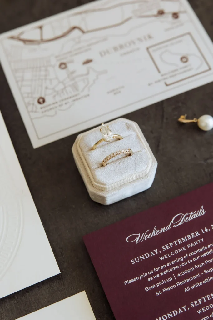 julia jake moma dubrovnik wedding details flat lay 02