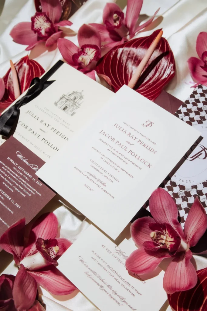 julia jake moma dubrovnik wedding details flat lay 10