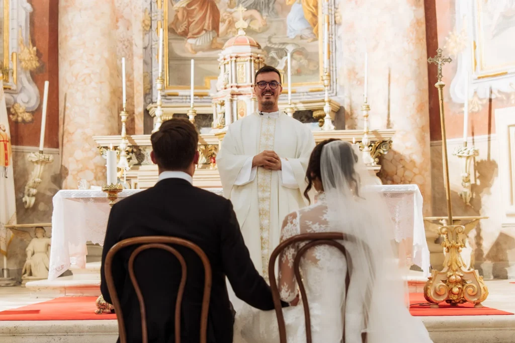 julia jake st ignatius church dubrovnik wedding 45