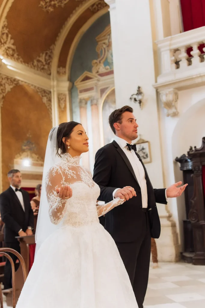 julia jake st ignatius church dubrovnik wedding 92