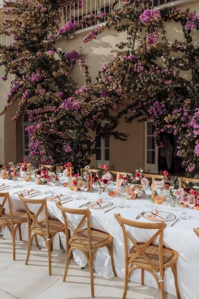 stacy zach villa dalmacija split wedding reception floral table setup 18