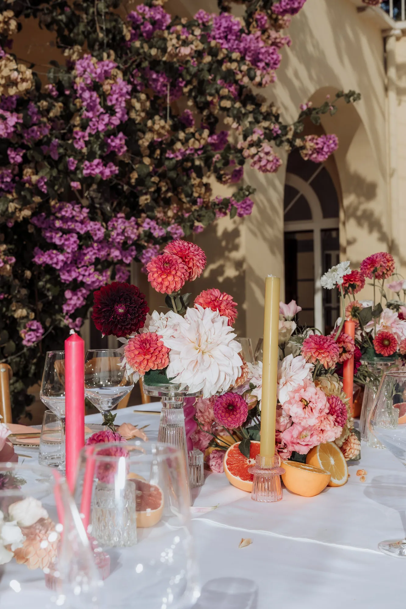stacy zach villa dalmacija split wedding reception floral table setup 20
